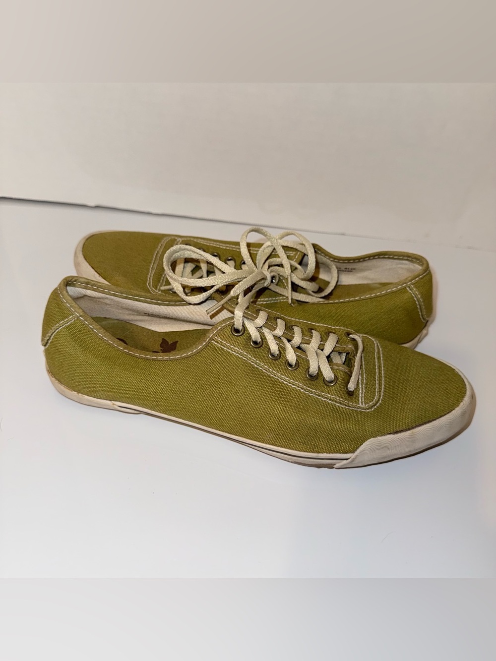 PF FLYERS Olive Green Canvas Lace-Up Sneakers 7.5